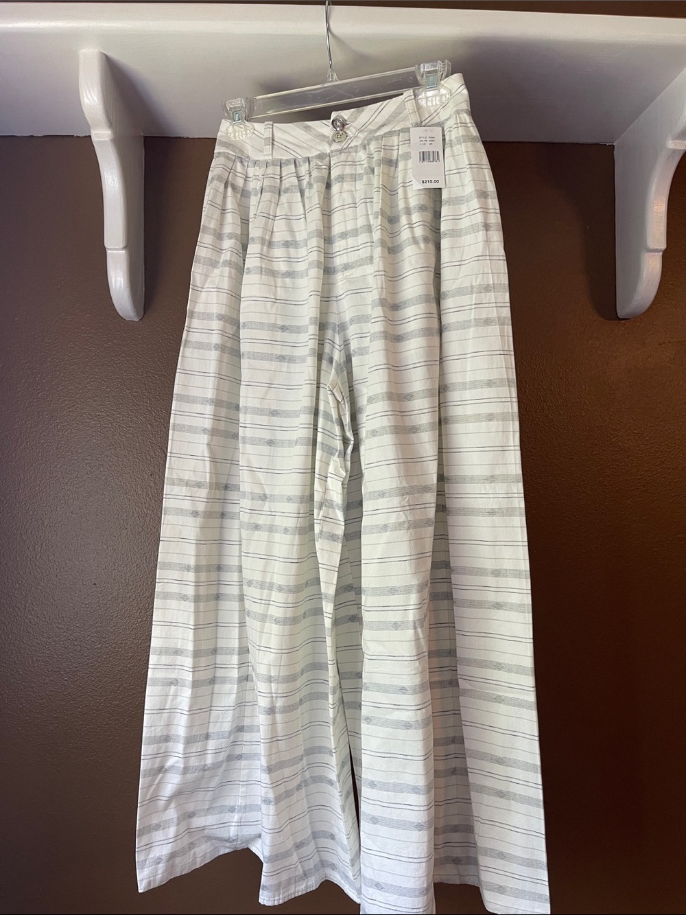 AG Adriano Goldschmied Striped Pants Cotton Blend Pants